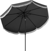 Outsunny Parasol Ogrodowy Ø269 cm, Ochrona UV Parasol Ośmiokątny na Balkon, Ochrona Przed Słońcem dla Ogrodu, Ciemnoszary