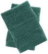 Ciemnozielone bawełniane ręczniki frotte zestaw 2 szt. 30x30 cm Anti-Bacterial – Catherine Lansfield