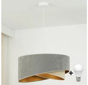 Brilagi - LED Żyrandol na lince LYRA 1xE27/15W/230V szary/beżowy/złoty