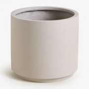 Donica Z Polirzeźby Saturno Piaskowy Szary & Ø35 Cm - ↑30 Cm - Sklum