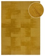 Wełniany dywan tkany ręcznie w kolorze ochry 160x230 cm Demi Check Ombre – Flair Rugs