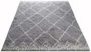 Dywan shaggy Nano Light Mikrofibra Romby szary 120 cm x 160 cm