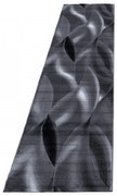 Dywan nowoczesny Plus Wstęgi szaro-czarny 80 cm x 300 cm