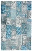 Dywan nowoczesny Michele Patchwork niebieski 80 cm x 145 cm