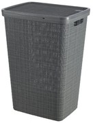 Ciemnoszary kosz na pranie Curver Jute, 58 l