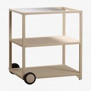 Wózek Kuchenny Modułowy Zewnętrzny Ze Stali Rivana Kremowa Tapioca - Sklum