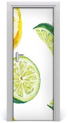 Naklejka na drzwi samoprzylepna Limonki i cytryny