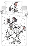 Biała bawełniana pościel dziecięca do łóżeczka 100x135 cm 101 Dalmatians – Jerry Fabrics