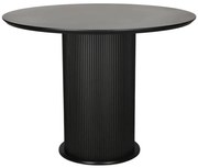Czarny okrągły stół z lamelami L6-D99