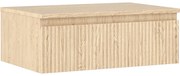 Mexen Rivel szafka łazienkowa podumywalkowa 70 cm z blatem, 1 szuflada, ryflowana , dąb - 91A20-07023-1-BFC81