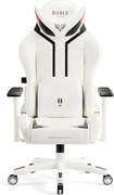 Krzesło dla graczy Diablo X-Ray King Size biało-czarny