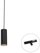 Design hanglamp zwart incl. rail adapter 1-fase - Slimline TuboDesignerski Oswietlenie wewnetrzne