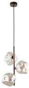 Lampa wisząca na lince LAVA 3xG9/8W/230V brązowa/przydymiony beż