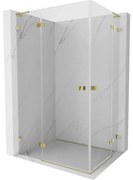 Mexen Lunar L Duo kabina prysznicowa uchylna 95 x 80 cm, transparent, złota - 834L-095L-080P-50-00
