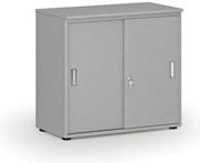 Szafa biurowa z drzwiami przesuwnymi PRIMO GRAY, 800 x 420 x 740 mm, szary