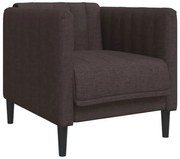 Fotel ciemnobrązowy tapicerowany wysokogatunkową tkaniną S7-D66
