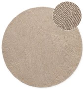 Beżowy wełniany okrągły dywan tkany ręcznie ø 150 cm Calmio – Hanse Home