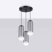 Lampa wisząca BRINA 3P czarna SOLLUX  LIGHTING
