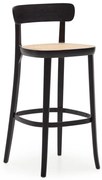 Czarny hoker w dekorze jesionu 99 cm Romane – Kave Home