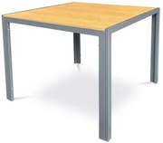 Autronic Stół ogrodowy, metal, polywood, brązowy,AZ T-S1209 OAK