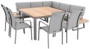 EXPERT PLUS AVERSA TEAK - 7-częściowy aluminiowy zestaw ogrodowy