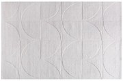 Dywan z wypukłym geometrycznym wzorem ręcznie tuftowany 100% wełny - 160 x 230 cm - Kość słoniowa - MILUNA