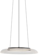 Designerska lampa wisząca czarna i transparentna z 3-stopniową regulacją ściemniania - Scacrylic