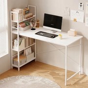 Biurko komputerowe stolik loft białe młodzieżowe z regałem półkami 120cm