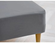 Szare prześcieradło z bawełny organicznej z gumką 180x200 cm Calm – Södahl