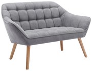 Kanapa 2-osobowa z szarą tapicerką - CASERTA