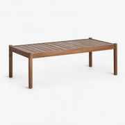 Stolik Kawowy Ogrodowy Prostokątny 120x60 Cm Z Drewna Akacjowego Karvia Akacja Brąz - Sklum