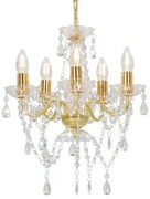 Złoty żyrandol kryształowy świecznik - 5X EX96 B3-W80