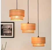 Brilagi - Lampa wisząca MONTANA BOHO 3xE27/15W/230V brązowo-czarna