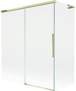 Mexen Rox L parawan nawannowy 2-skrzydłowy rozsuwany 140 + 70 x 150 cm, transparent, złoty - 8C9L-140-070-50-00