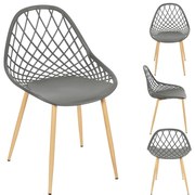 Szare krzesło do jadalni MALAGA