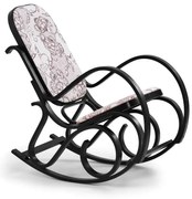 Drewniany fotel bujany w kolorze Wenge H3-F78