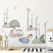 Naklejki na ścianę - W brzozowym gaju