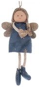 Tekstylna ozdoba świąteczna 16 cm Angel – Dakls