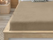 PrzytulneMieszkanie.pl Prześcieradło z mikropluszu SOFT 90x200 cm brązowe