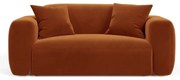 Aksamitna sofa w kolorze terakoty 180 cm Strino – Cosmopolitan Design