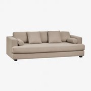 Sofa Z Siedziskiem W Tkaninie Neftis Buckle Tkanina Mokka Brąz Bouclé - Sklum