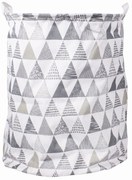 Biało-szary kosz na zabawki i pranie BOWA