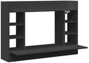 Minimalistyczne czarne ścienne biurko Z4-P37