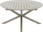 Stół ogrodowy z aluminium, okrągły, rozkładany  dł. 150/200 cm - Taupe - YOHA od MYLIA