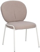 Szare tapicerowane krzesło z białymi nogami F1-H48