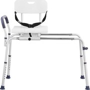 Krzesło Do Pryszniców SucceBuy, Przesuwne Krzesło Przenoszące Do Wanny z Wyciętym Miejscem Siedzącym i Odwracalnym Leżakiem