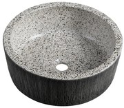 Sapho - Umywalka nablatowa PRIORI, średnica 41 cm, biały/szary