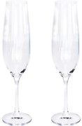 Kieliszki do szampana, tłoczone, 2 sztuki