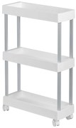 Biały plastikowy regał na kółkach 45x80 cm Mino – Wenko