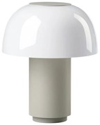 Szara aluminiowa lampa stołowa LED ze ściemniaczem (wysokość 22 cm) Harvest – Zone